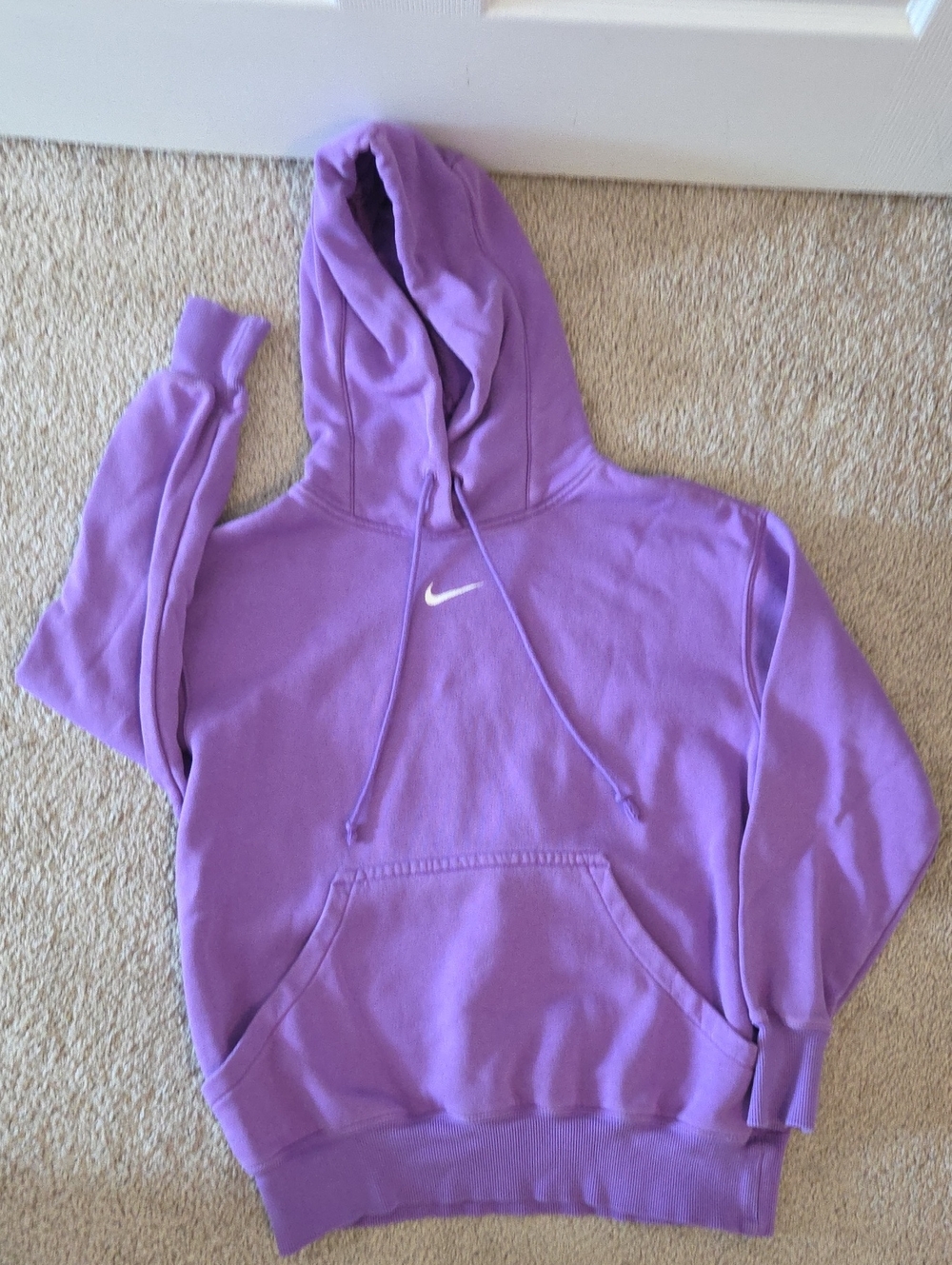 Nike Lavender Hoodie with White Swoosh - Women's Pullover